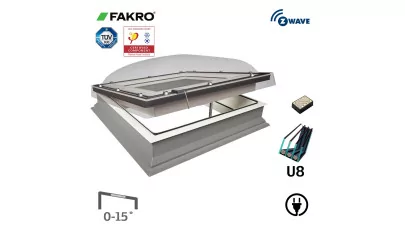 FAKRO DEC-C U8 - Víztiszta kupolás elektromos vezérlésű felülvilágító ablak 2.