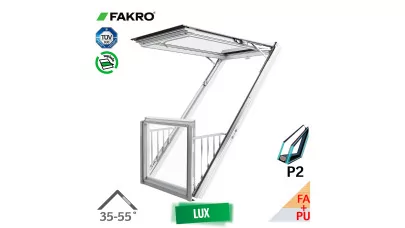 FAKRO FGH-V/U P2 - Fa tetőerkély ablak fehér PU bevonattal 2.