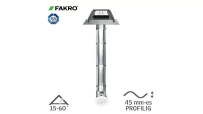 FAKRO SRZ-L - Merevfalú síküvegű fénycsatorna burkolókeretes +oldalbevilágító, profilos fedéshez - sík és enyhén hullámos cserepekhez, tetőfedőanyagokhoz 2.