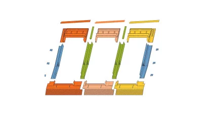 ROTO Designo EDS 3x1 - Tripla burkolókeret hőszigetelő csomagos ablakhoz, sík tetőfedéshez