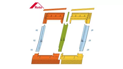 ROTO Designo EDZ 2x1 - Iker burkolókeret hőszigetelő csomagos ablakhoz, profilos tetőfedéshez 2.
