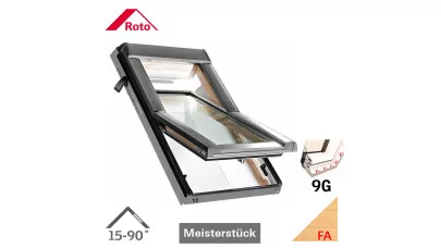 ROTO Designo WDF R69G H WD - Billenő fa tetőtéri ablak, hőszigetelő csomaggal 2.