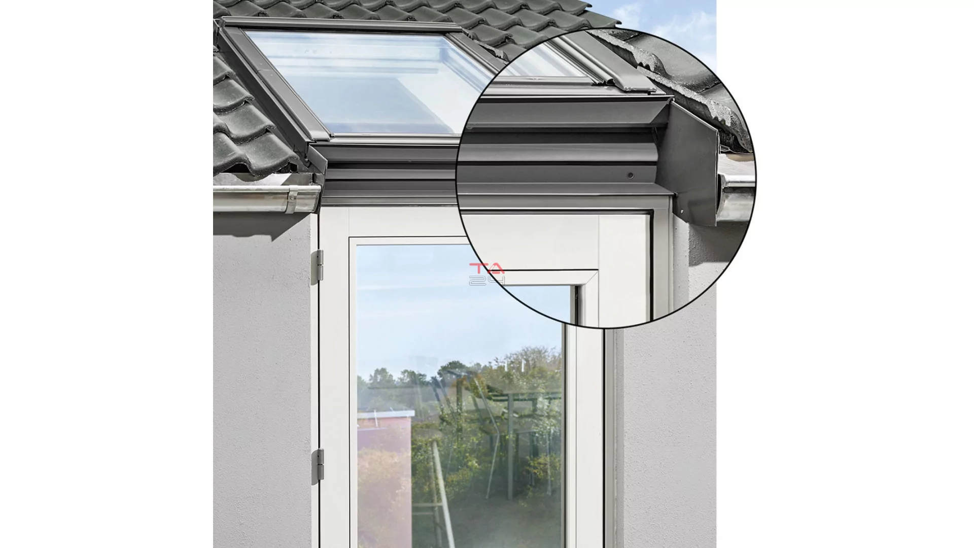 VELUX EFY 3012 - Tetőtériablak és homlokzati nyilászáró összekötő elem, átlátszó lakkal (Gyártói cikkszám: EFY MK00 3012)
