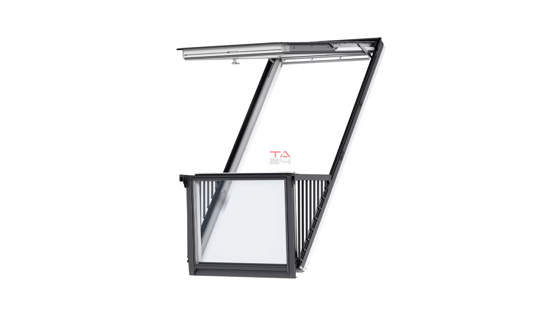VELUX GDL CABRIO 2066 - Fa tetőerkély, fehérre festett (alsó+felső elem) (Gyártói cikkszám: GDL MK19 2066)