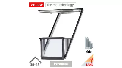 VELUX GDL CABRIO 2066 - Fa tetőerkély, fehérre festett (alsó+felső elem) 2.