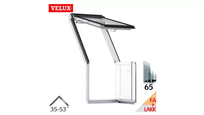 VELUX GEL 2065 - Fa tetőterasz ablak felső elem, fehérre festett 2.