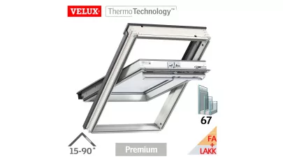 VELUX GGL 2067 - Billenő fa tetőtéri ablak, fehérre festett 2.