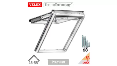 VELUX GPL 2068 - Felnyíló-billenő fa tetőtéri ablak, fehérre festett 2.