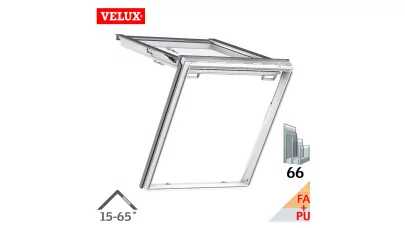 VELUX GTU 0066 - Felnyíló fa menekülőablak, fehér PU bevonattal 2.
