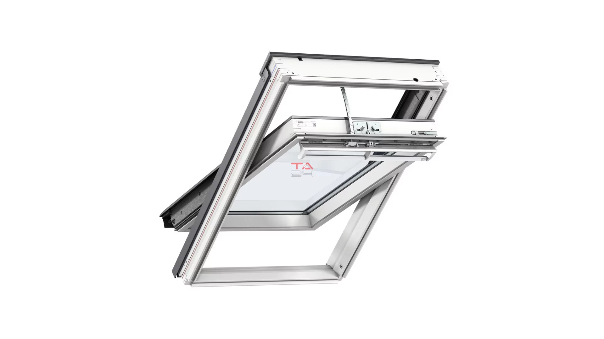 VELUX INTEGRA GGL 206721 - Billenő elektromos fa tetőtéri ablak, fehérre festett (Gyártói cikkszám: GGL CK06 206721)