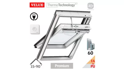 VELUX INTEGRA GGU 006221 - Billenő elektromos fa tetőtéri ablak, fehér PU bevonattal 2.
