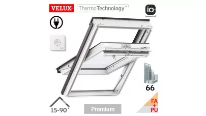 VELUX INTEGRA GGU 006621 - Billenő elektromos fa tetőtéri ablak, fehér PU bevonattal 2.