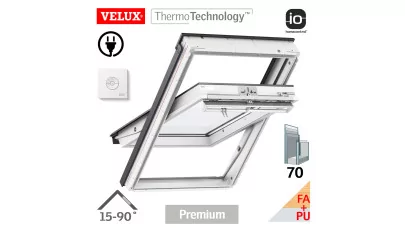 VELUX INTEGRA GGU 007021 - Billenő elektromos fa tetőtéri ablak, fehér PU bevonattal 2.