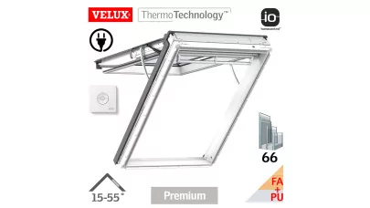 VELUX INTEGRA GPU 006621 - Felnyíló-billenő elektromos fa tetőtéri ablak, fehér PU bevonattal 2.