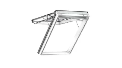 VELUX INTEGRA GPU 007021 - Felnyíló-billenő elektromos fa tetőtéri ablak, fehér PU bevonattal