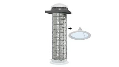 VELUX TCF S00C01 - Flexibilis kupolás fénycsatorna lapostetőhöz burkolókeretes +Day&Night csomag