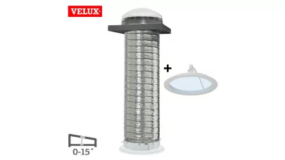 VELUX TCF S00C01 - Flexibilis kupolás fénycsatorna lapostetőhöz burkolókeretes +Day&Night csomag 2.