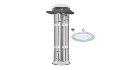 VELUX TCR S00C01 - Merevfalú kupolás fénycsatorna lapostetőhöz burkolókeretes +Day&Night csomag