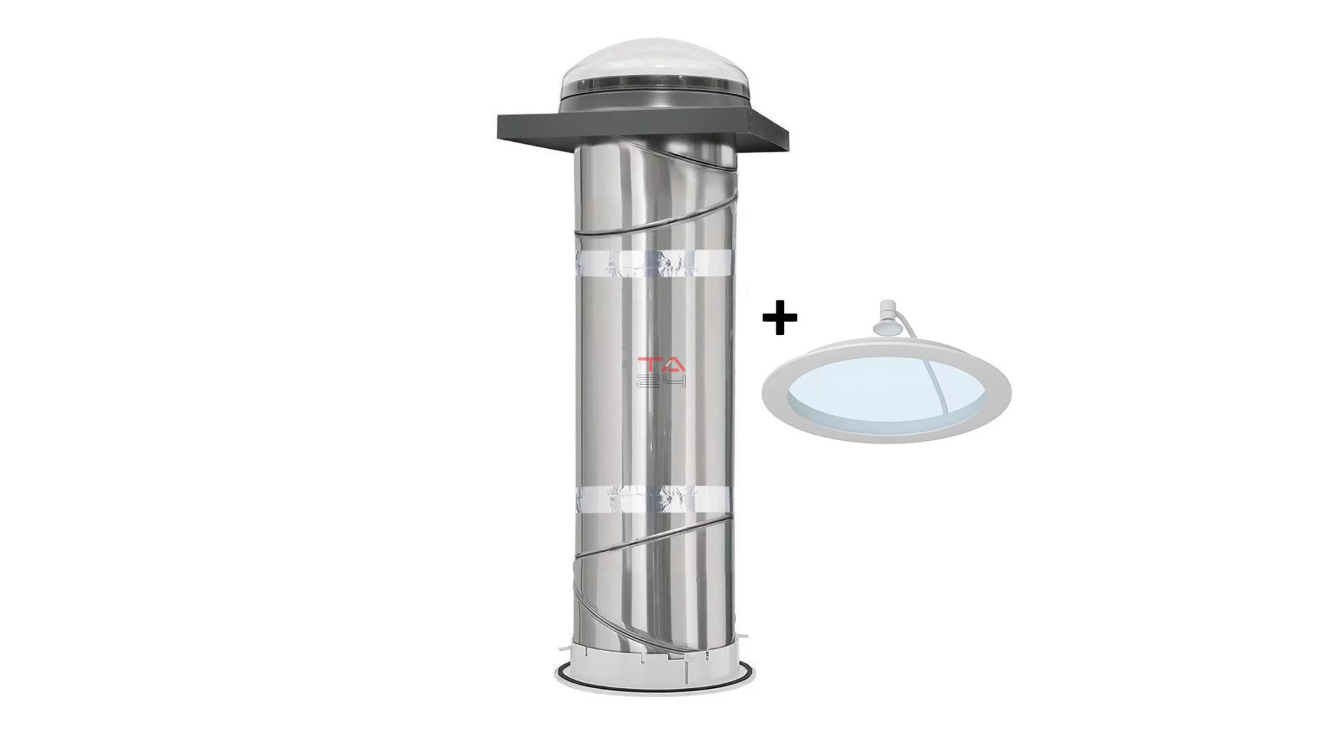VELUX TCR S00C01 - Merevfalú kupolás fénycsatorna lapostetőhöz burkolókeretes +Day&Night csomag (Gyártói cikkszám: TCR 0K14 S00C01)