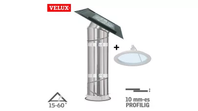 VELUX TLR S00C01 - Merevfalú síküvegű fénycsatorna burkolókeretes, sík fedéshez +Day&Night csomag 2.