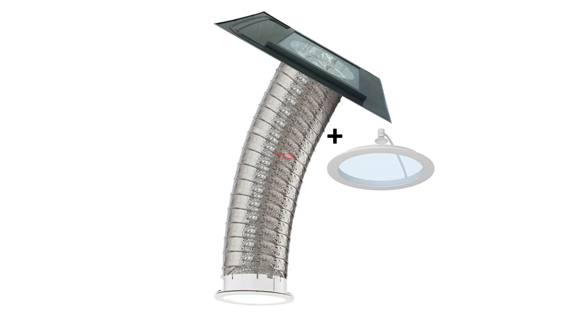 VELUX TWF S00W01 - Flexibilis síküvegű fénycsatorna burkolókeretes, profilos fedés +Day&Night csomag (Gyártói cikkszám: TWF 0K14 S00W01)