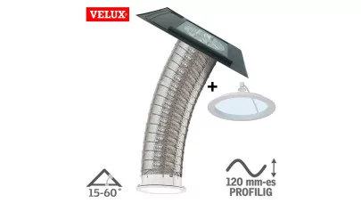 VELUX TWF S00W01 - Flexibilis síküvegű fénycsatorna burkolókeretes, profilos fedés +Day&Night csomag 2.