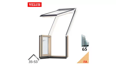 VELUX VEB 3065 - Fa tetőterasz ablak alsó elem, jobbra nyiló 2.
