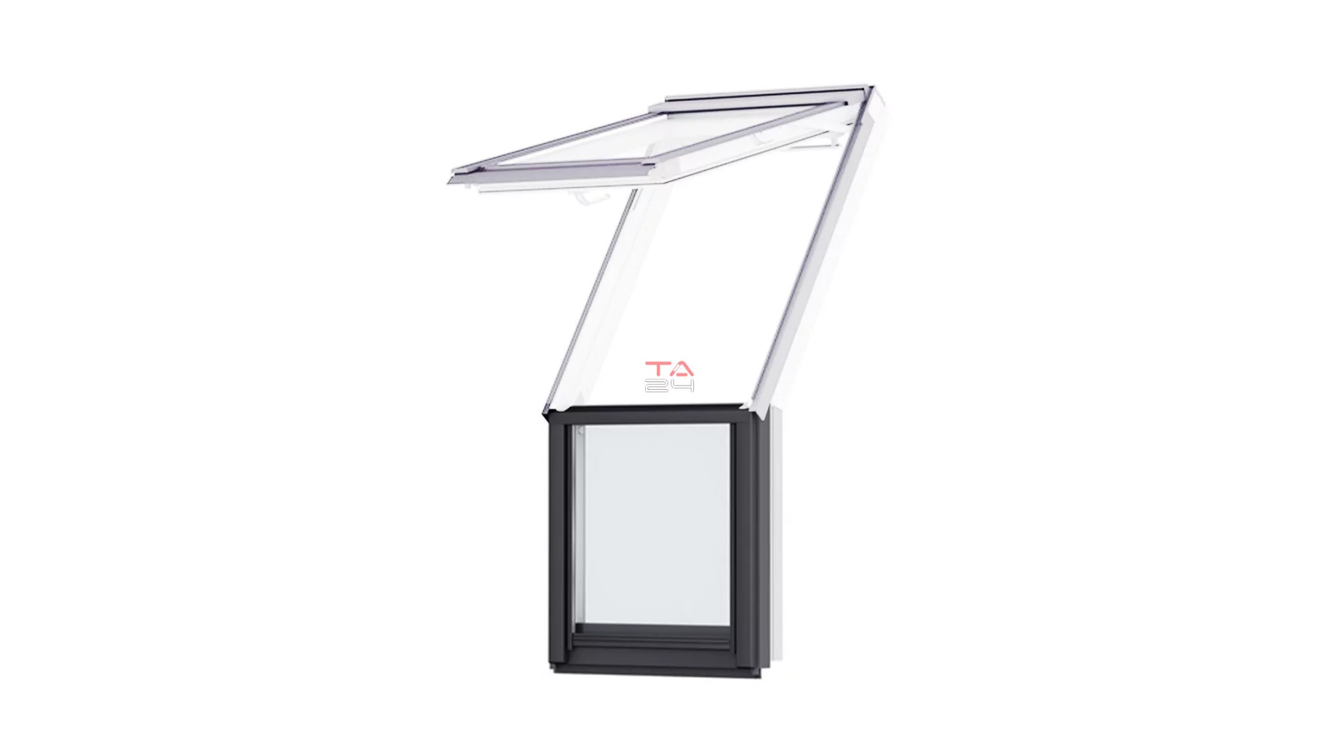 VELUX VEC 2065 - Fa tetőterasz ablak alsó elem, nem nyitható, fehérre festett (Gyártói cikkszám: VEC M35 2065)