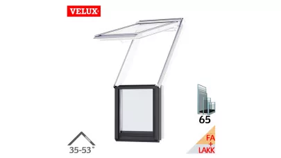 VELUX VEC 2065 - Fa tetőterasz ablak alsó elem, nem nyitható, fehérre festett 2.