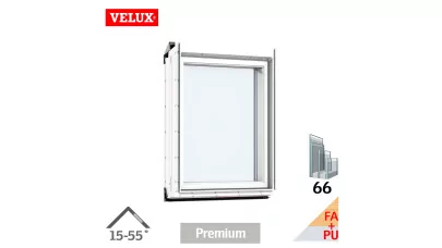 VELUX VIU 0066 - Fix fa térdfal ablak, fehér PU bevonattal 2.