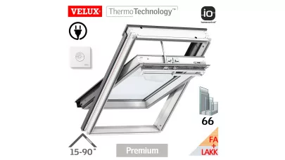 VELUX INTEGRA GGL 206630 - Billenő napelemes fa tetőtéri ablak, fehérre festett 2.