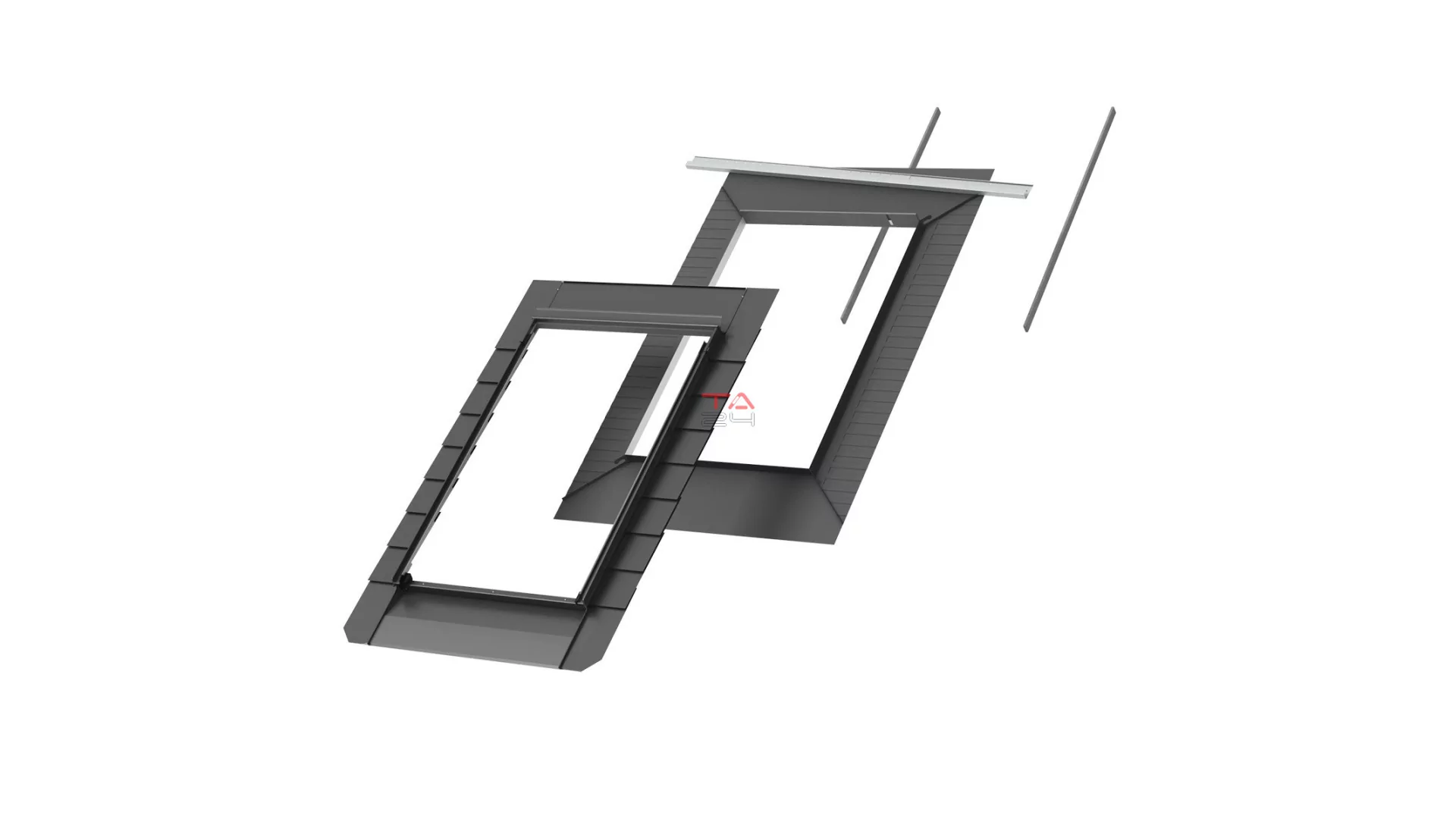 VELUX EDN 1000 BASIC - süllyesztő beépítő készlet sík tetőfedő anyaghoz 16 mm-ig (2x8 mm) (Gyártói cikkszám: EDN CK02 1000)