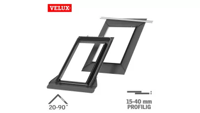 VELUX EDT 1000 BASIC - beépítő készlet sík kerámia fedéshez 15-40 mm-ig 2.