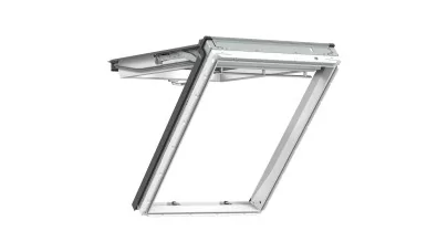 VELUX GNU 0064 - Felnyíló-billenő fa tetőablak, fehér PU bevonat