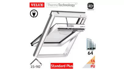 VELUX INTEGRA GLU 006421 - Billenő elektromos fa tetőtéri ablak, fehér PU bevonattal 2.