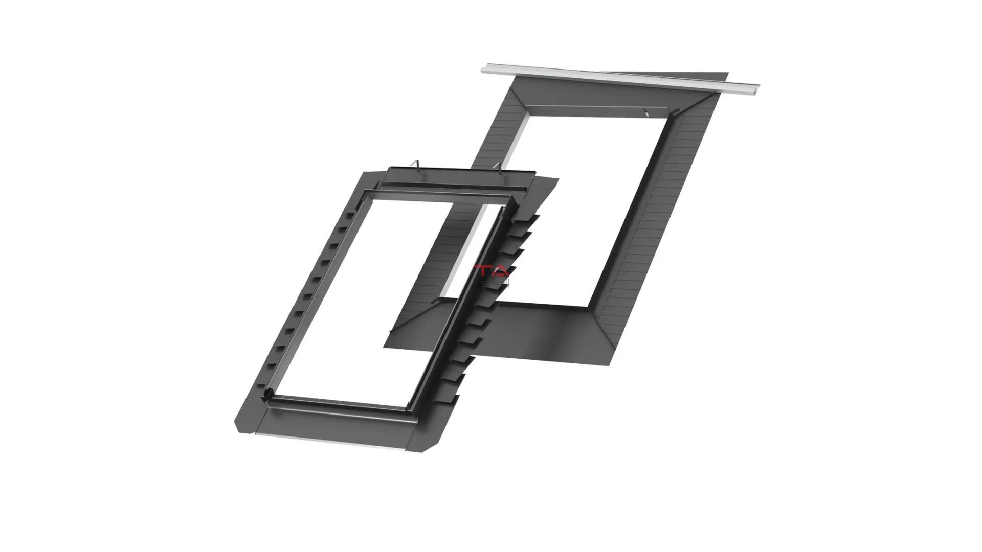 VELUX EDP 1000 BASIC - beépítőlészlet sík hagyományos kettős cserép fedéshez 2x19 mm (Gyártói cikkszám: EDP CK01 1000)