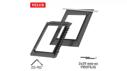 VELUX EDP 1000 BASIC - beépítőlészlet sík hagyományos kettős cserép fedéshez 2x19 mm 2.