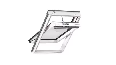 VELUX INTEGRA GLU 006430 - Billenő napelemes fa tetőtéri ablak, fehér PU bevonattal 2.
