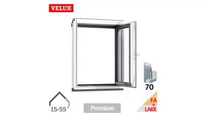 VELUX VFB 2070 - Oldalra nyiló fa térdfal ablak balos, fehérre festett 2.