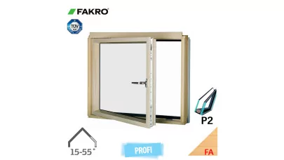 FAKRO BDR P2 - Bukó/nyiló fa térdfal ablak jobbos 2.