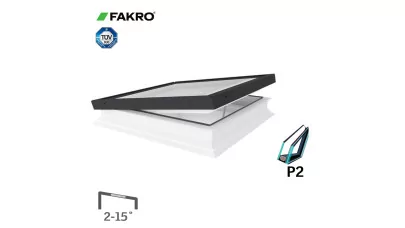 FAKRO DMG P2 - Sík üveges manuális működtetésű felülvilágító ablak, fekete üveg kerettel 2.