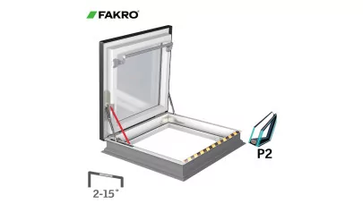 FAKRO DRG P2 - Sík üveges manuális működtetésű tetőkijárati felülvilágító ablak 2.