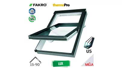 FAKRO PTP-V U5 - Billenő tetőtéri ablak fehér PVC profillal 2.