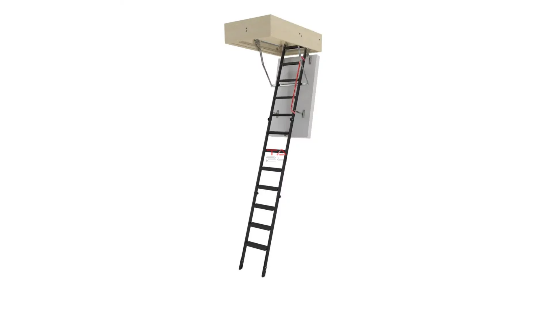 FAKRO GREENSTEP LMT Super Thermo - Fém létraszáras padlásfeljáró szuper termo szigeteléssel, állítható talppal, fém kapaszkodóval (Gyártói cikkszám: 869W01)