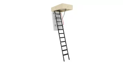 FAKRO GREENSTEP LMT Super Thermo - Fém létraszáras padlásfeljáró szuper termo szigeteléssel, állítható talppal, fém kapaszkodóval 2.