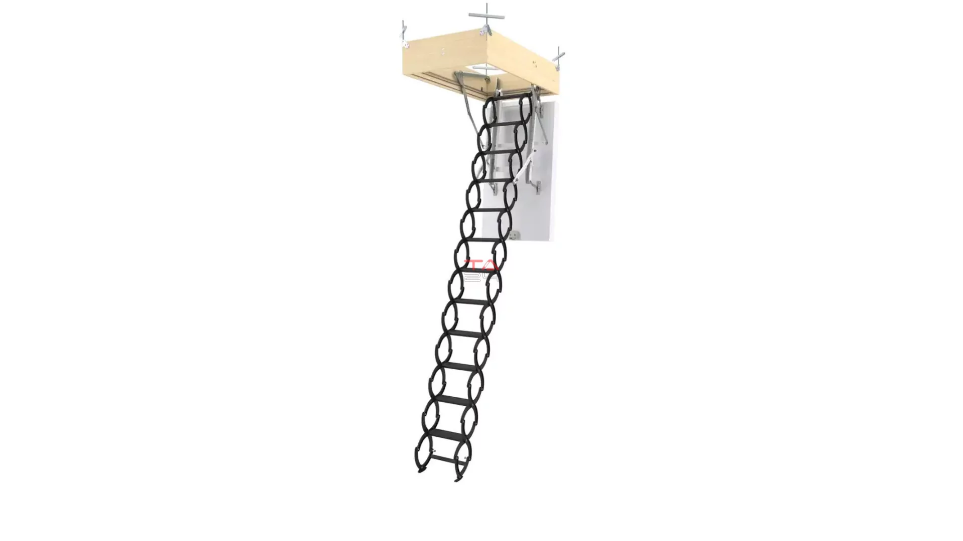 FAKRO GREENSTEP LST Super Thermo - Ollós szerkezetű padlásfeljáró szuper termo szigeteléssel, rögzítő konzollal (Gyártói cikkszám: 865593)