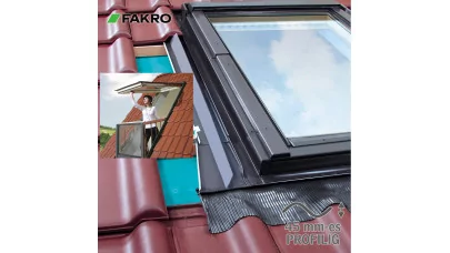 FAKRO EZV-A/G - Burkolókeret tetőerkélyhez profilos tetőfedő anyaghoz 45 mm-ig - sík és enyhén hullámos cserepekhez, tetőfedőanyagokhoz 2.