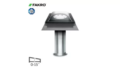 FAKRO SRF - Merevfalú kupolás fénycsatorna lapostetőhöz burkolókeretes 2.