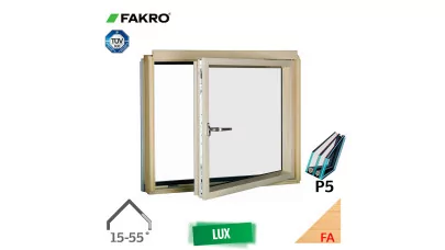 FAKRO BDL P5 - Bukó/nyiló fa térdfal ablak balos 2.