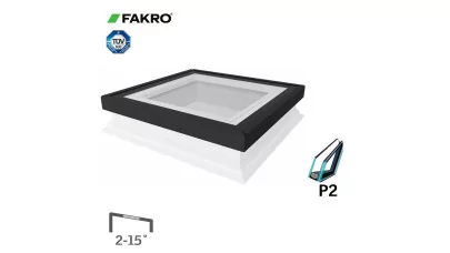 FAKRO DXG P2 - Sík üveges fix felülvilágító ablak, fekete üveg kerettel 2.